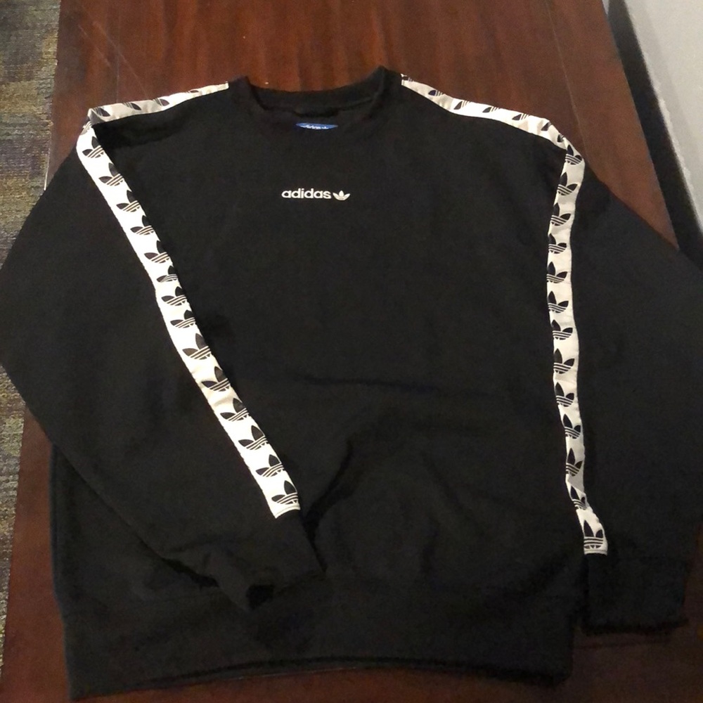 Adidas tape crew neck small